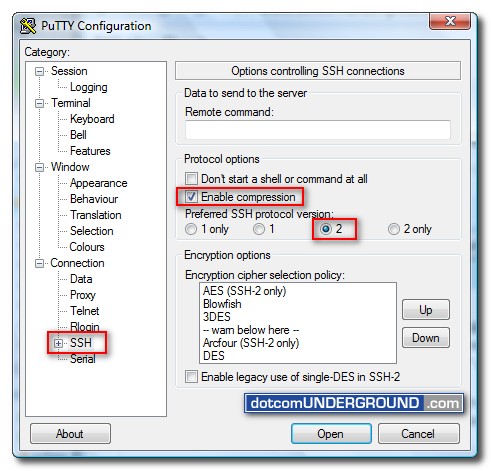 putty-ssh-connection-option